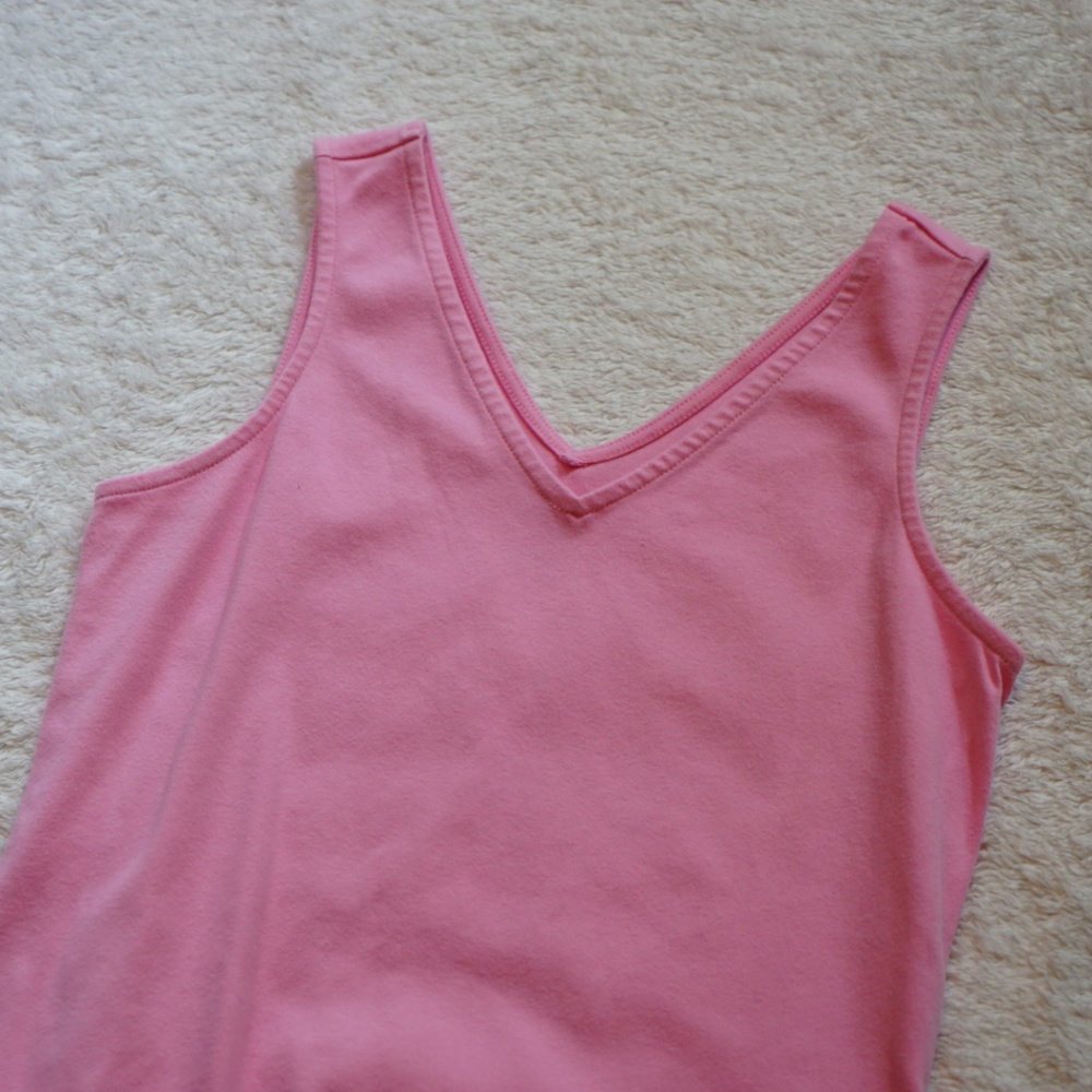 Pink V-Neck Tank Top